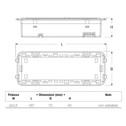 LAMPADA SEGNA PASSO A LED AD INCASSO PER CASSETTA 506 SEGNAPASSI LUCE NATURALE