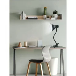 LAMPADA SNODABILE DA SCRIVANIA LUCE TAVOLO BRACCIO FLESSIBILE ORIENTABILE PINZA