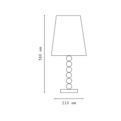LAMPADA TAVOLO CON BASE IN LEGNO CON MOTIVO PARALUME BIANCO ATTACCO E27 XC-7014