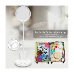 LAMPADA TAVOLO FLESIBILE LED RICARICABILE PORTACELLULARE DIMMERABILE 10W LS-TD01