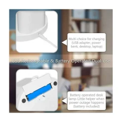 LAMPADA TAVOLO FLESIBILE LED RICARICABILE PORTACELLULARE DIMMERABILE 10W LS-TD01