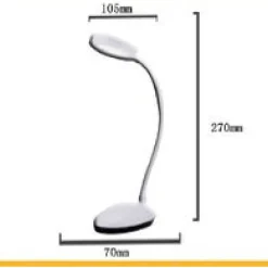 LAMPADA TAVOLO FLESSIBILE RICARICABILE PULSANTE TOUCH 5W 3 INTENSITÀ LUCE TX-9085