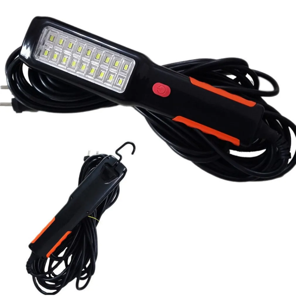 LAMPADA TORCIA 18 LED SMD LAVORO GANCIO 10MT 220Volt OFFICINA AUTO MECCANICA