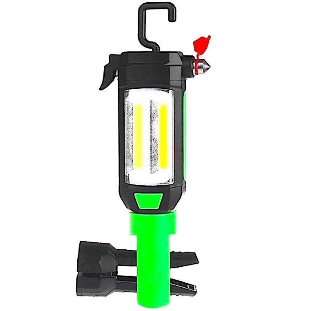 LAMPADA TORCIA LAVORO CALAMITA LED RICARICABILE MARTELLO ROMPI VETRO CINTURA USB