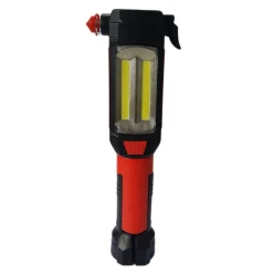 LAMPADA TORCIA LAVORO CALAMITA LED RICARICABILE MARTELLO ROMPI VETRO CINTURA USB