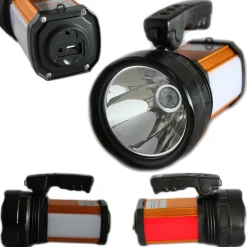 LAMPADA TORCIA RICARICABILE EMERGENZA USB RICARICA DISPOSITIVI LUCE BIANCA ROSSA