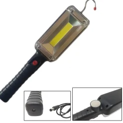 LAMPADA TORCIA STRIP LED LAVORO PORTATILE RICARICABILE GANCIO CALAMITA ZJ859 V2