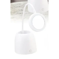 LAMPADA TOUCH TX-9082 TAVOLO LED USB SPECCHIO RICARICABILE 3 LUMINOSITÀ SNODABILE