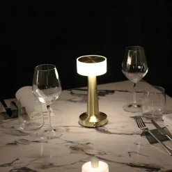 LAMPADA VINTAGE DA TAVOLO A LED RICARICABILE USB LUME LUCE CALDA PER BAR LOCALI