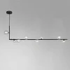 LAMPADARIO 8 SFERE G9 IN VETRO DA SOFFITTO IN METALLO NERO DESIGN MODERNO 71621