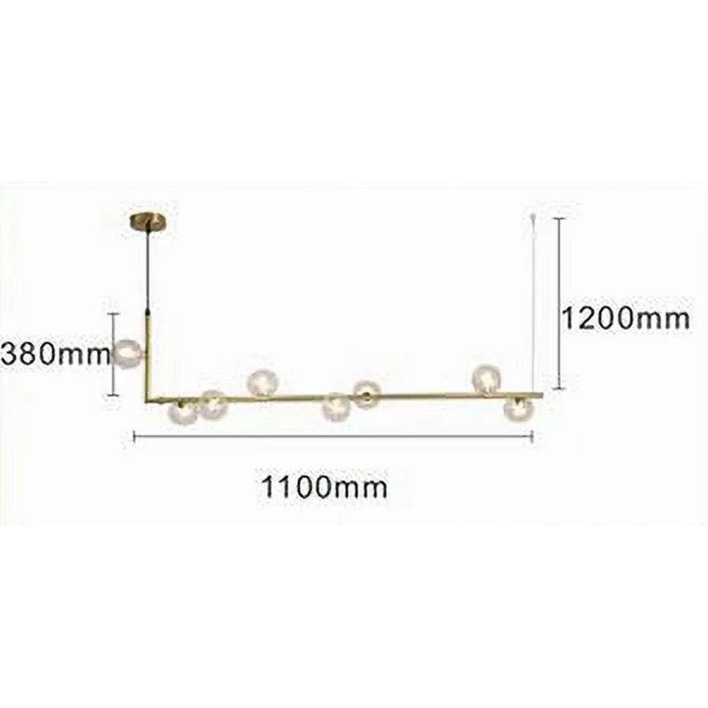LAMPADARIO 8 SFERE G9 IN VETRO DA SOFFITTO IN METALLO ORO DESIGN MODERNO 71638