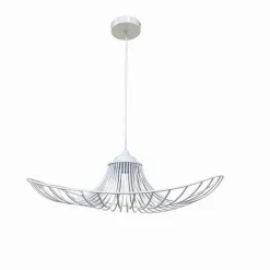 LAMPADARIO A CAPPELLO CON PARALUME METALLO E27 LAMPADA DECORATIVA CONTEMPORANEA B61