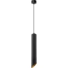 LAMPADARIO A CILINDRO ASIMMETRICO DA SOFFITTO NERO CON INTERNO ORO ATTACCO GU10 TS187