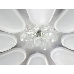 LAMPADARIO A FORMA DI FIORE MODERNO 80 WATT DOPPIA ILLUMINAZIONE PLAFONIERA C10