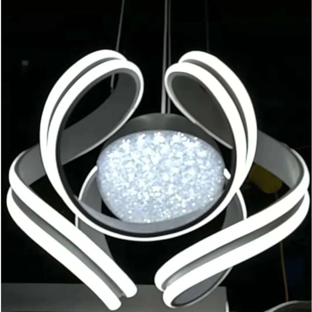 LAMPADARIO A LED 78 W CON SFERA CON BRILLANTINI GLITTER TECNOLOGIA CCT SWITCH B21-3C