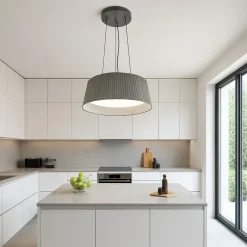 LAMPADARIO A LED 36 WATT 3240LM IP20 A SOSPENSIONE GRIGIO TECNOLOGIA CCT SWITCH B83-G3C