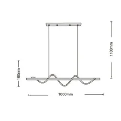LAMPADARIO A LED 36W A SOSPENSIONE LAMPADA BIANCA TWIST TECNOLOGIA CCT SWITCH B65-B3C