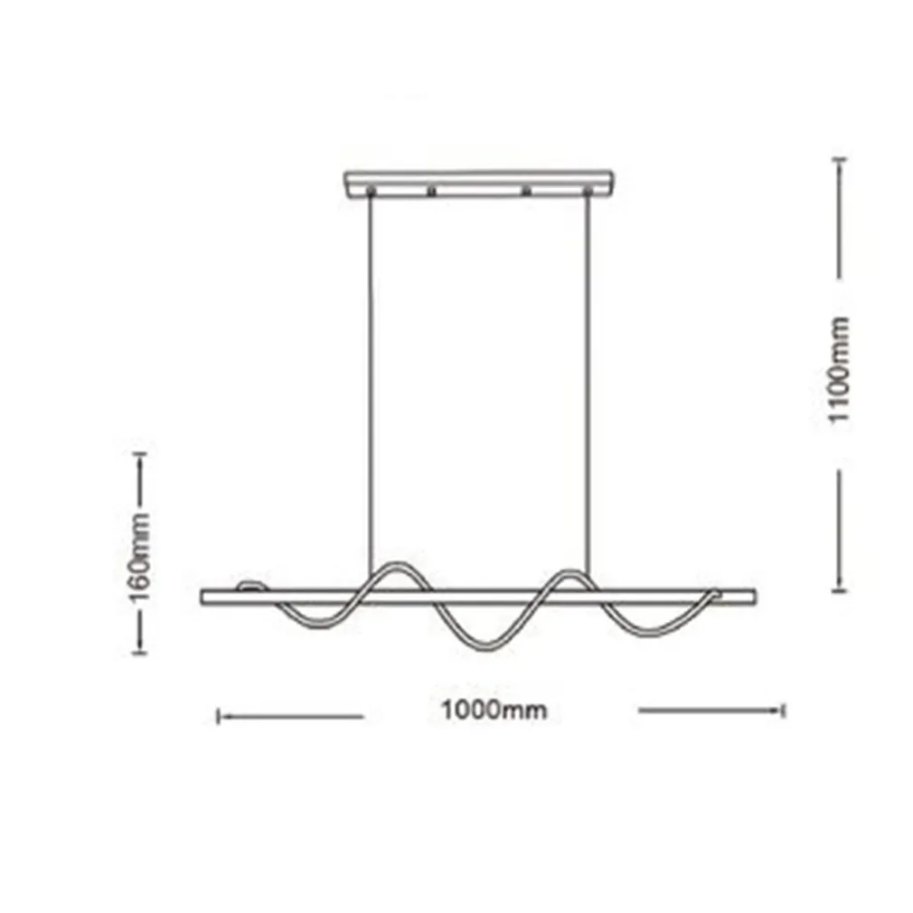 LAMPADARIO A LED 36W A SOSPENSIONE LAMPADA BIANCA TWIST TECNOLOGIA CCT SWITCH B65-B3C
