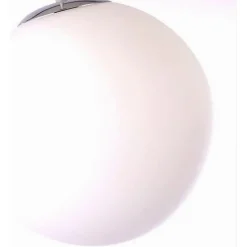 LAMPADARIO A SOSPENSIONE ARGENTO CON SFERA VETRO BIANCO ATTACCO E27 MINIMAL 33511