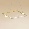 LAMPADARIO A SOSPENSIONE LED 30W QUADRATO CON TELECOMANDO DESIGN MODERNO ORO 71170