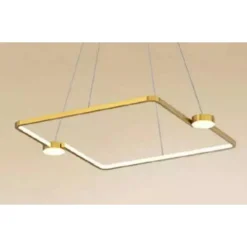 LAMPADARIO A SOSPENSIONE LED 30W QUADRATO CON TELECOMANDO DESIGN MODERNO ORO 71170