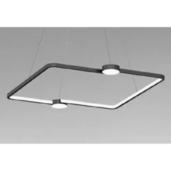 LAMPADARIO A SOSPENSIONE LED 30W QUADRATO CON TELECOMANDO DESIGN MODERNO NERO 71187