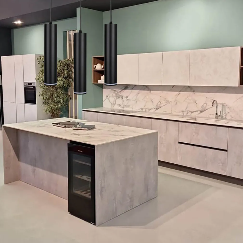 LAMPADARIO A SOSPENSIONE DA SOFFITTO FORMA CILINDRICA LAMPADA PENDENTE ATTACCO GU10 SP-01