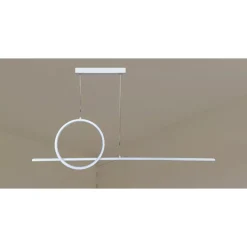 LAMPADARIO A SOSPENSIONE LED 48W DESIGN CERCHIO LINEA BIANCA IP20 LUCE 6500K 33580