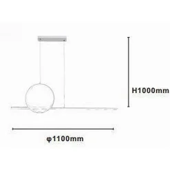 LAMPADARIO A SOSPENSIONE LED 48W DESIGN CERCHIO LINEA BIANCA IP20 LUCE 6500K 33580