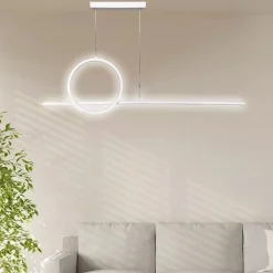 LAMPADARIO A SOSPENSIONE LED 48W DESIGN CERCHIO LINEA BIANCA IP20 LUCE 6500K 33580