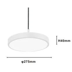 LAMPADARIO A SOSPENSIONE LED 40W BIANCO CERCHIO TONDO MODERNO MINIMAL LUCE 6500K 32880