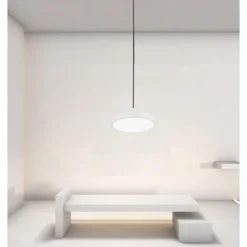 LAMPADARIO A SOSPENSIONE LED 40W BIANCO CERCHIO TONDO MODERNO MINIMAL LUCE 6500K 32880