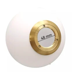 LAMPADARIO A SOSPENSIONE ATTACCO E27 ORO CON SFERA IN VETRO MODERNO MINIMAL 32828