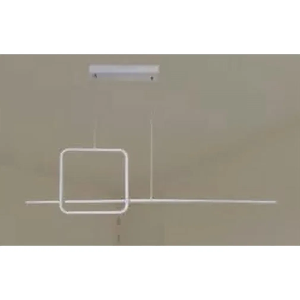 LAMPADARIO A SOSPENSIONE LED 48W DESIGN QUADRATO LINEA BIANCO IP20 LUCE 6500K 33542