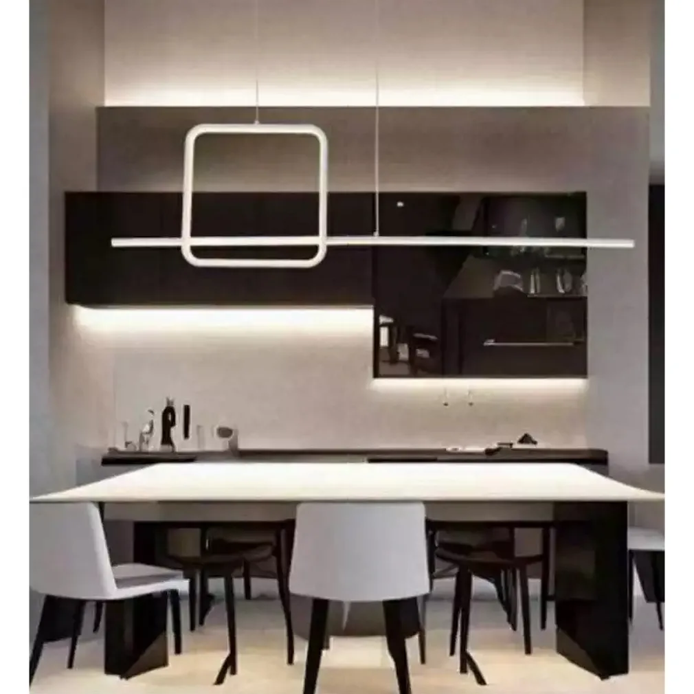 LAMPADARIO A SOSPENSIONE LED 48W DESIGN QUADRATO LINEA BIANCO IP20 LUCE 6500K 33542