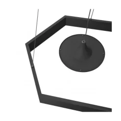 LAMPADARIO A SOSPENSIONE 34WATT LED ROMBO GRIGIO TONO BIANCO FREDDO 6500K LP-07G