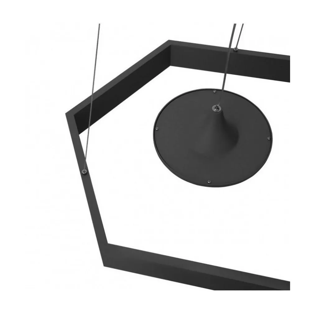 LAMPADARIO A SOSPENSIONE 34WATT LED ROMBO GRIGIO TONO BIANCO FREDDO 6500K LP-07G