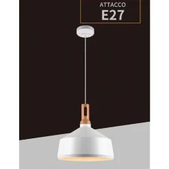 LAMPADARIO A SOSPENSIONE STILE INDUSTRIALE IN METALLO PENDENTE A COPPA E27 A93