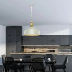 LAMPADARIO A SOSPENSIONE STILE INDUSTRIALE IN METALLO PENDENTE A COPPA E27 A93