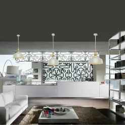 LAMPADARIO A SOSPENSIONE STILE INDUSTRIALE IN METALLO PENDENTE A COPPA E27 A93