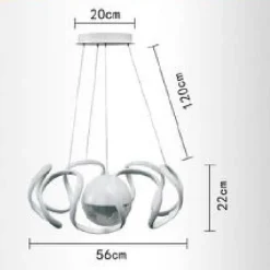 LAMPADARIO A SOSPENSIONE 78 WATT LED SPIRALE 2.0 BIANCO LUCE FREDDA 6500K LP-11B