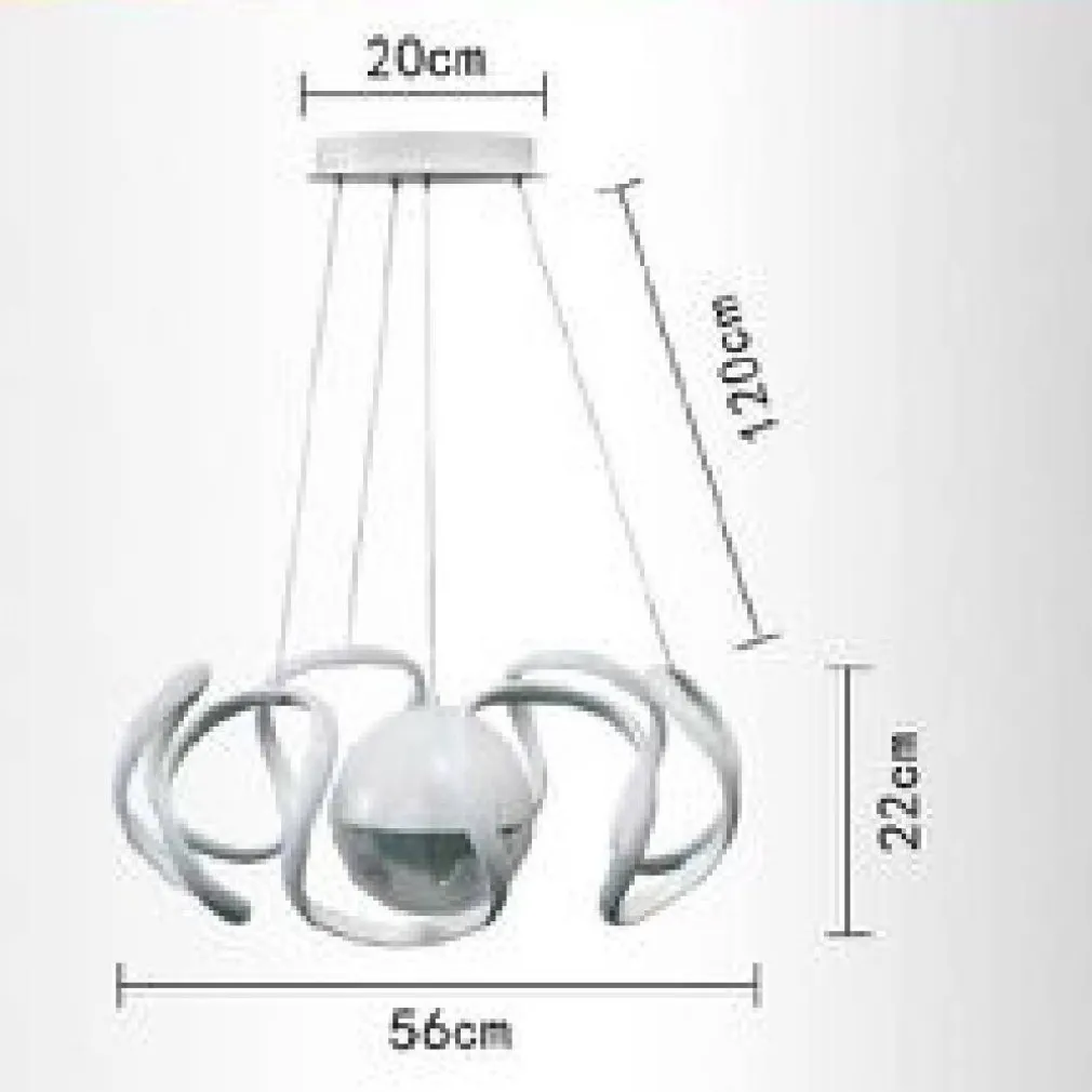 LAMPADARIO A SOSPENSIONE 78 WATT LED SPIRALE 2.0 BIANCO LUCE FREDDA 6500K LP-11B