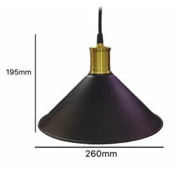 LAMPADARIO A SOSPENSIONE STILE INDUSTRIALE PARALUME NERO RAME LAMPADA ATTACCO E27