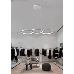 LAMPADARIO A SOSPENSIONE DA SOFFITTO 3 ANELLI TRE TONALITÀ DI COLORE 40W B63-B3C