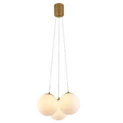 LAMPADARIO A SOSPENSIONE BRONZO LAMPADA MINIMAL DA SOFFITTO CON 3 SFERE ATTACCO G9 LP-84-3