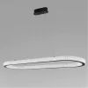 LAMPADARIO A SOSPENSIONE LED 82 W OVALE LAMPADA ORIZZONTALE CRISTALLO NERO 31982