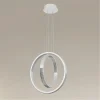 LAMPADARIO A SOSPENSIONE LED 64W CIRCOLARE EFFETTO CRISTALLO MODERNO BIANCO 32156