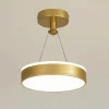 LAMPADARIO A SOSPENSIONE LED 24 WATT CERCHIO TONDO MODERNO ORO DOPPIA LUCE 50520