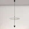 LAMPADARIO A SOSPENSIONE LAMPADA 18W LUCE LED 4000K DISCO BIANCO Ø42CM CONO NERO 33054