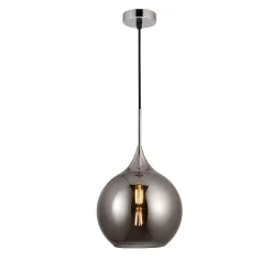 LAMPADARIO A SOSPENSIONE DECORATIVA IN METALLO CON SFERA IN VETRO ATTACCO E27 IP20 A72